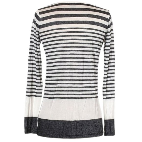 Vince Long-Sleeved, Boldly-Striped Top - Black/White - S - Picture 2 of 9